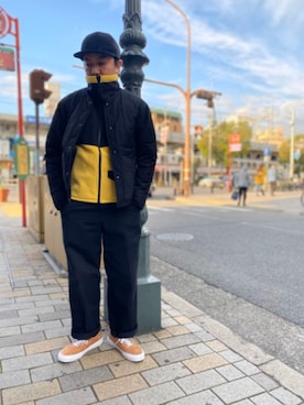 「schott(ショット)のアイテム(ダウンジャケット/コート)」を使った、katoさん(メンズ・165cm)の秋コーディネート