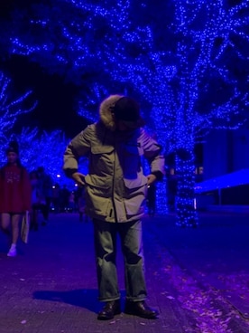 「schott(ショット)のアイテム(ダウンジャケット/コート)」を使った、katoさん(メンズ・165cm)の冬コーディネート