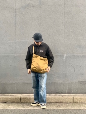 「schott（ショット）のアイテム（バッグ）」を使った、katoさん（メンズ・165cm）の冬コーディネート