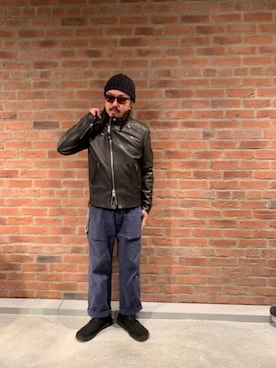「schott(ショット)のアイテム(パンツ)」を使った、katoさん(メンズ・165cm)の冬コーディネート