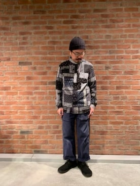 「Schott（ショット）のアイテム（カーゴパンツ）」を使った、katoさん（メンズ・165cm）の冬コーディネート