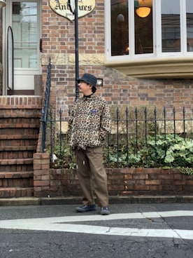 「schott（ショット）のアイテム（スラックス）」を使った、katoさん（メンズ・165cm）の冬コーディネート