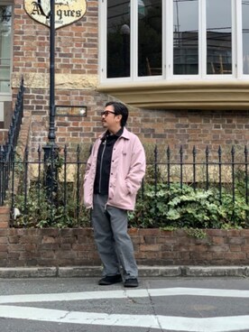 「schott（ショット）のアイテム（ブルゾン）」を使った、katoさん（メンズ・165cm）の冬コーディネート