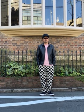 「schott（ショット）のアイテム（帽子）」を使った、katoさん（メンズ・165cm）の春コーディネート