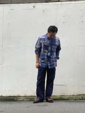 「schott（ショット）のアイテム（シューズ）」を使った、katoさん（メンズ・165cm）の夏コーディネート