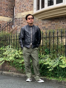 「schott（ショット）のSchott/ショット/ARMY FATIGUE PANTS/アーミー ファティーグ パンツ（その他パンツ）」を使った、katoさん（メンズ・165cm）の秋コーディネート