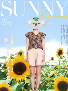 「アイテム（チューブトップ）」を使った、mini.meさん（レディース・150cm）の秋コーディネート