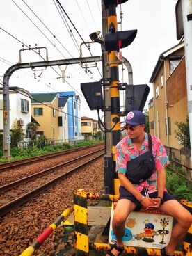 「Cloveru（クローバル）のアイテム」を使った、Tottiさん（メンズ・179cm）の夏コーディネート