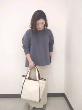 「ブルー x ホワイト」｜「アイテム（バレエシューズ）」を使った、masumi0202さん（レディース・154cm）の春コーディネート