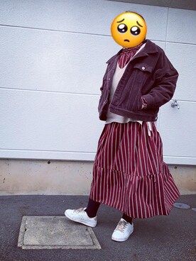 「MEDE19F（メデジュウキュウ）のアイテム（その他アウター）」を使った、マシュ〜さん（レディース・165cm）の春コーディネート