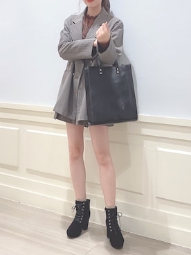 「MAJESTIC LEGON（マジェスティックレゴン）のアイテム（テーラードジャケット）」を使った、kotominさん（レディース・158cm）の秋コーディネート