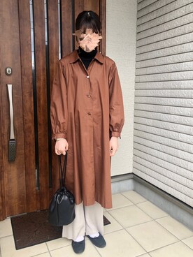 「Samansa Mos2 blue（サマンサモスモスブルー）のアイテム（バレエシューズ）」を使った、yuさん（レディース・161cm）の冬コーディネート