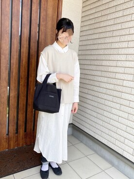 「Samansa Mos2 blue（サマンサモスモスブルー）のアイテム（バレエシューズ）」を使った、yuさん（レディース・161cm）の夏コーディネート