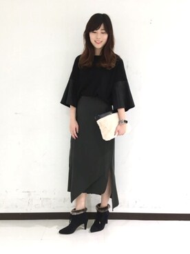 「interstaple（インターステイプル）のアイテム」を使った、Kuroさん（レディース・160cm）の冬コーディネート