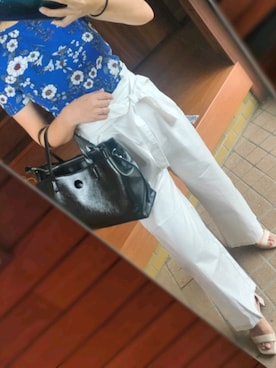 「earth（アース）のアイテム（パンツ）」を使った、Hannahさん（レディース・155cm）の夏コーディネート