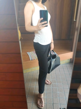 「UNISA（ユニサ）のアイテム」を使った、Hannahさん（レディース・155cm）の夏コーディネート