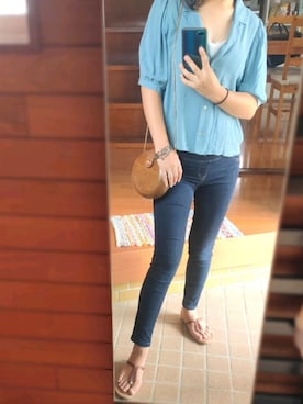 「UNISA（ユニサ）のアイテム」を使った、Hannahさん（レディース・155cm）の夏コーディネート