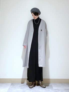 「LEPSIM（レプシィム）のアイテム（ハンチング/ベレー帽）」を使った、nuun＊。さん（レディース・170cm）の秋コーディネート