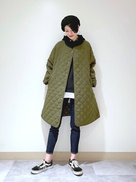 「LEPSIM（レプシィム）のアイテム（ハンチング/ベレー帽）」を使った、nuun＊。さん（レディース・170cm）の秋コーディネート