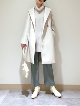 「コート」｜「アイテム（チュニック）」を使った、nuun＊。さん（レディース・170cm）の秋コーディネート