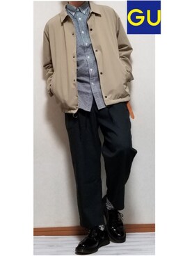 「レイヤードstyle」｜「アイテム（その他アウター）」を使った、しんしんさん（メンズ・168cm）の冬コーディネート