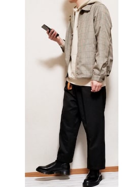 「Dr. Martens（ドクターマーチン）のアイテム（スリッポン）」を使った、しんしんさん（メンズ・168cm）の春コーディネート