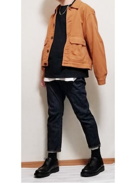 「平成最後のWEARISTAセンバツ」｜「アイテム（カバーオール）」を使った、しんしんさん（メンズ・168cm）の春コーディネート