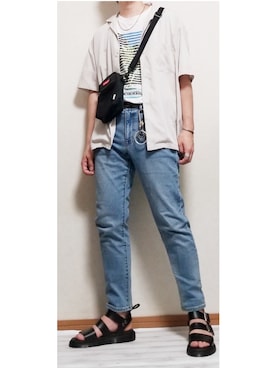 「zozoデニム」｜「アイテム（財布/小物）」を使った、しんしんさん（メンズ・168cm）の夏コーディネート
