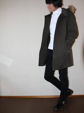 「MICHEL KLEIN HOMME   （ミッシェルクランオム）のアイテム（モッズコート）」を使った、のりさん（メンズ・173cm）の冬コーディネート