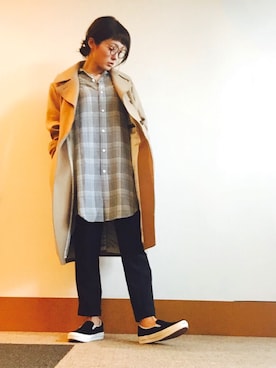 「HOPE（ホープ）のアイテム」を使った、平山あやさん（レディース・160cm）の春コーディネート