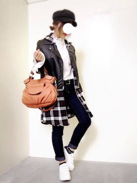 「ANGLO（アングロ）のアイテム」を使った、ぱぬ美さん（レディース・152cm）の春コーディネート