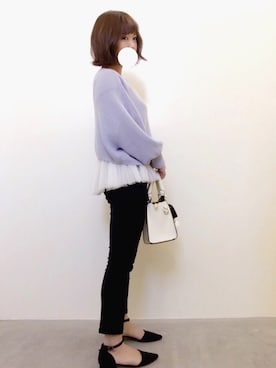 「LOWRYS FARM（ローリーズファーム）のセパレートパンプス　714388（パンプス）」を使った、ぱぬ美さん（レディース・152cm）の春コーディネート