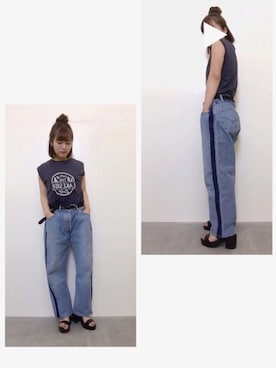 「ANGLO（アングロ）のアイテム」を使った、ぱぬ美さん（レディース・152cm）の春コーディネート