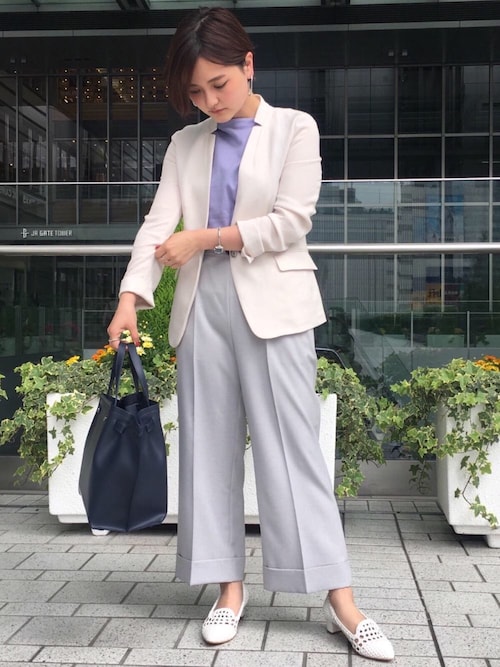 グリーンレーベルリラクシング トリアセ キザミカラー セットアップ green label relaxing（グリーンレーベルリラクシング）の「[L
