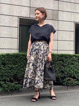 「LAURA DI MAGGIO（ローラディマッジオ）のアイテム」を使った、藤野（fujino）さん（レディース・152cm）の夏コーディネート