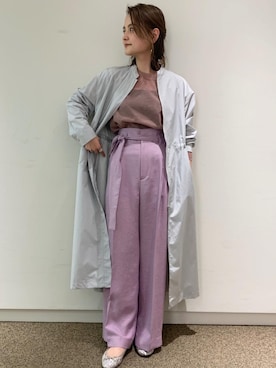 「green label relaxing（グリーンレーベルリラクシング）のアイテム（その他アウター）」を使った、藤野（fujino）さん（レディース・152cm）の春コーディネート