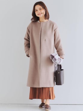 「green label relaxing（グリーンレーベルリラクシング）のアイテム（その他アウター）」を使った、藤野（fujino）さん（レディース・152cm）の秋コーディネート