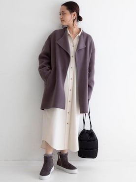 「green label relaxing（グリーンレーベルリラクシング）のアイテム（その他アウター）」を使った、藤野（fujino）さん（レディース・152cm）の秋コーディネート