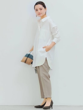 「秋におすすめシャツ＆ブラウス スタイル」｜藤野（fujino）さん（レディース・152cm）の秋コーディネート