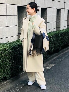 「green label relaxing（グリーンレーベルリラクシング）のアイテム（その他アウター）」を使った、藤野（fujino）さん（レディース・152cm）の冬コーディネート