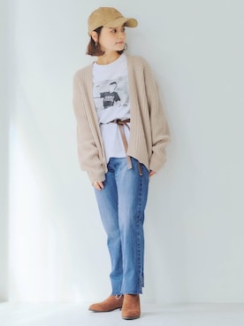 藤野（fujino）さん（レディース・152cm）の冬コーディネート