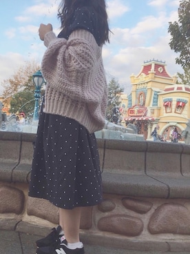 「TDL」｜「アイテム（ワンピース/ドレス）」を使った、ひかりさん（レディース・154cm）の秋コーディネート