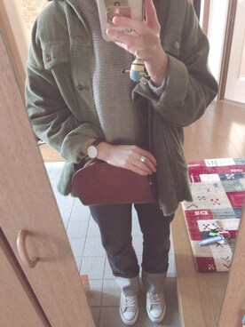 「CLANE（クラネ）のアイテム（リング）」を使った、midoriさん（レディース・165cm）の秋コーディネート