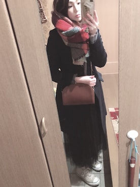 「CLANE（クラネ）のアイテム（リング）」を使った、midoriさん（レディース・165cm）の冬コーディネート