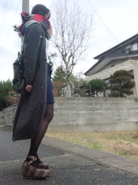 「CLANE（クラネ）のアイテム（リング）」を使った、midoriさん（レディース・165cm）の冬コーディネート