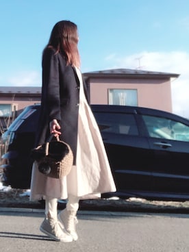 「CLANE（クラネ）のアイテム（リング）」を使った、midoriさん（レディース・165cm）の冬コーディネート