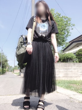 「CLANE（クラネ）のアイテム（リング）」を使った、midoriさん（レディース・165cm）の夏コーディネート