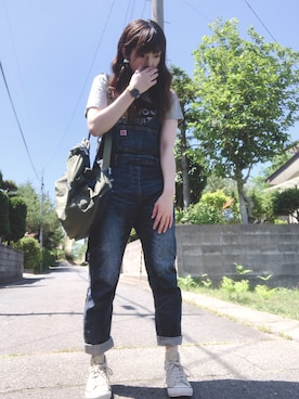 「CLANE（クラネ）のアイテム（リング）」を使った、midoriさん（レディース・165cm）の夏コーディネート