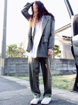 「haco!（ハコ）のアイテム（ジャケット/アウター）」を使った、midoriさん（レディース・165cm）の春コーディネート