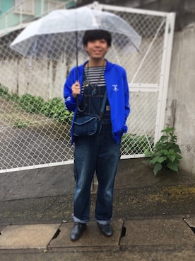 「ブルーコーデ」｜「アイテム（ジャージ）」を使った、こたろさん（メンズ・170cm）の秋コーディネート